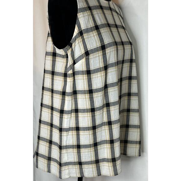 J. Jill Misses Small Plaid Sleeveless Top w/Crossover Back Coastal-NWT $60 - Picture 2 of 7